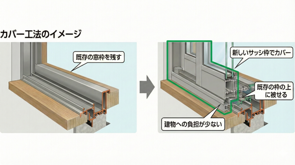 カバー工法のイメージ