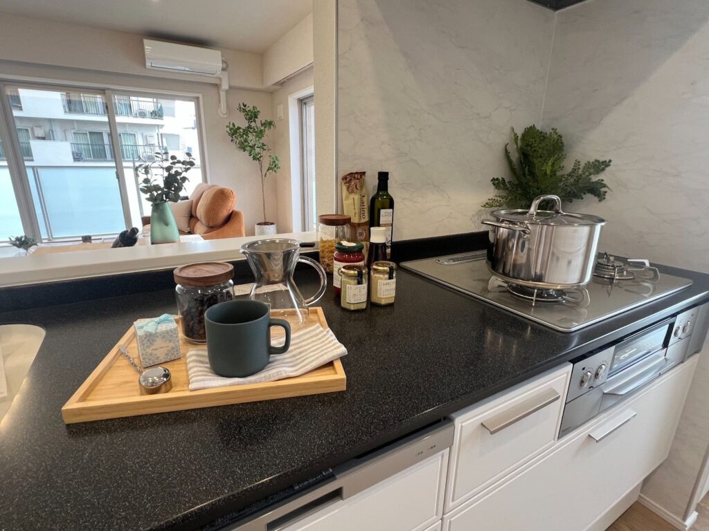 人工大理石のワークトップ