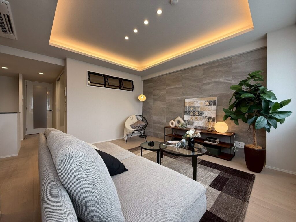 フェイクグリーンを取り入れたおしゃれな部屋事例①