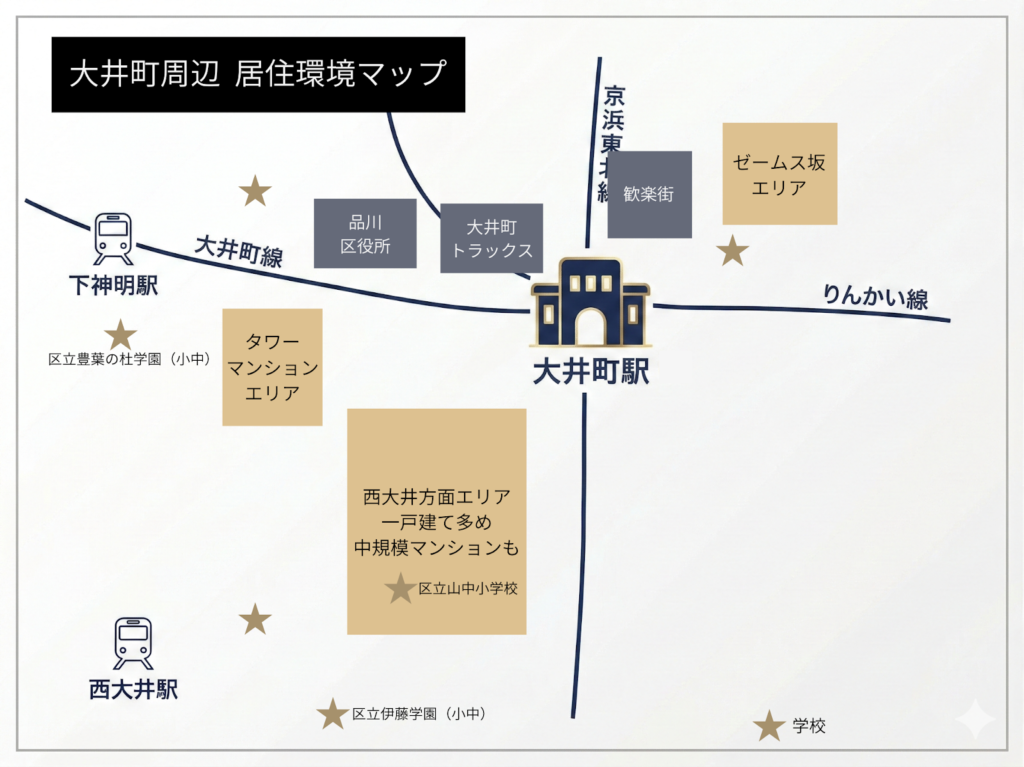 大井町周辺 居住環境