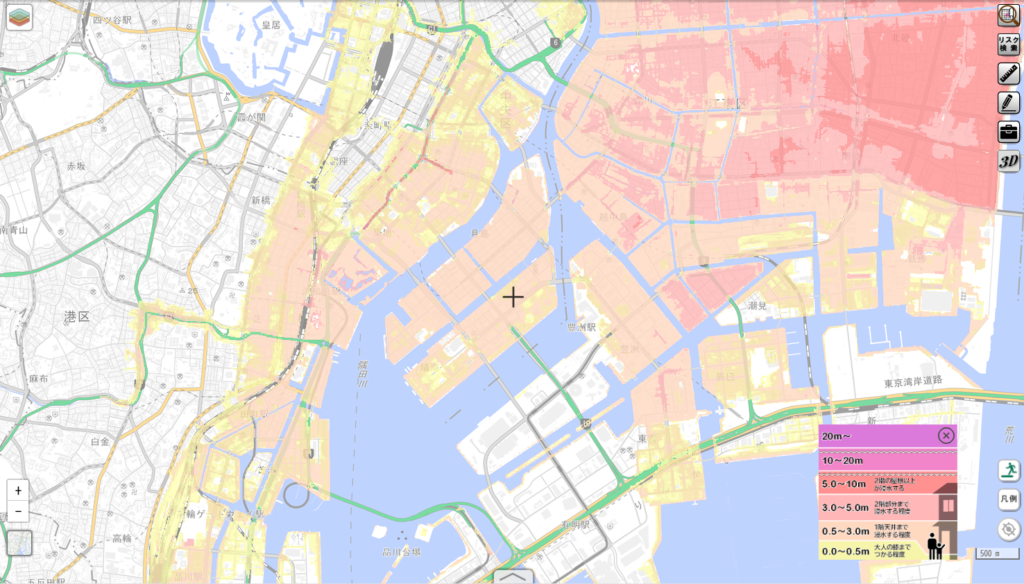 参考：国土地理院「重ねるハザードマップ」