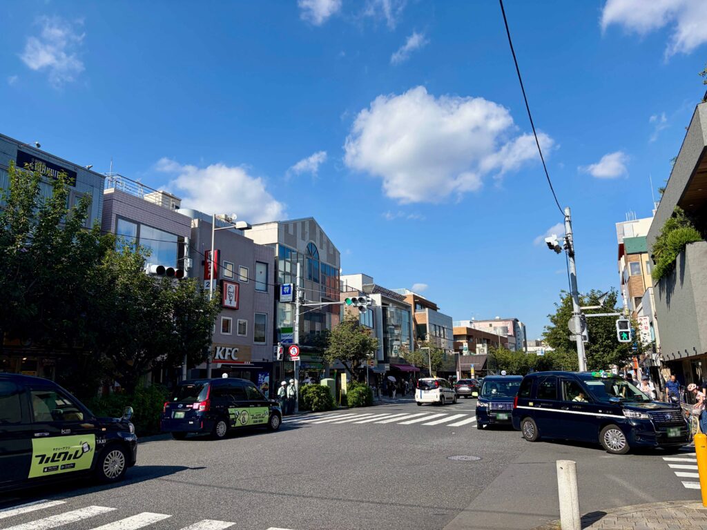 桜新町の街並み