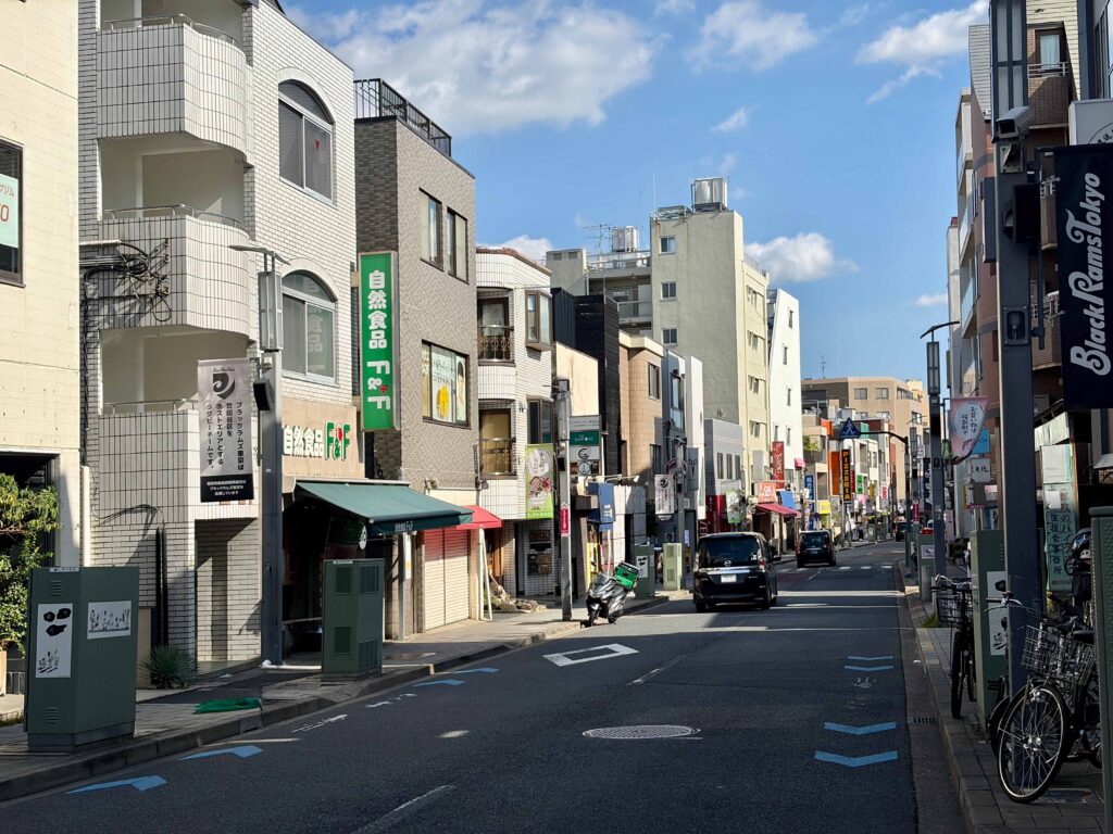 桜新町の街並み