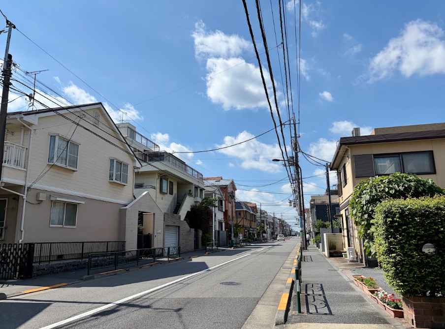 桜新町の街並み