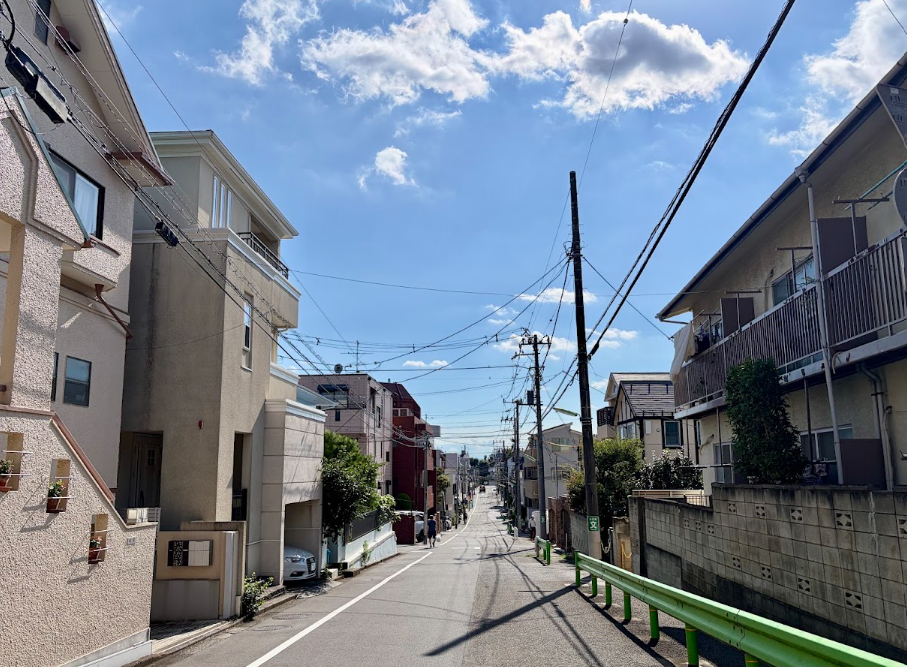 桜新町の街並み