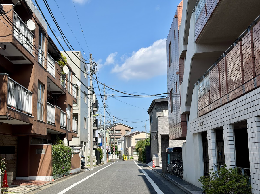桜新町の街並み