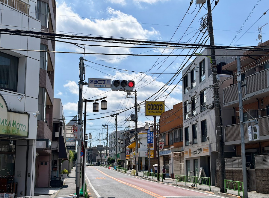 桜新町の街並み