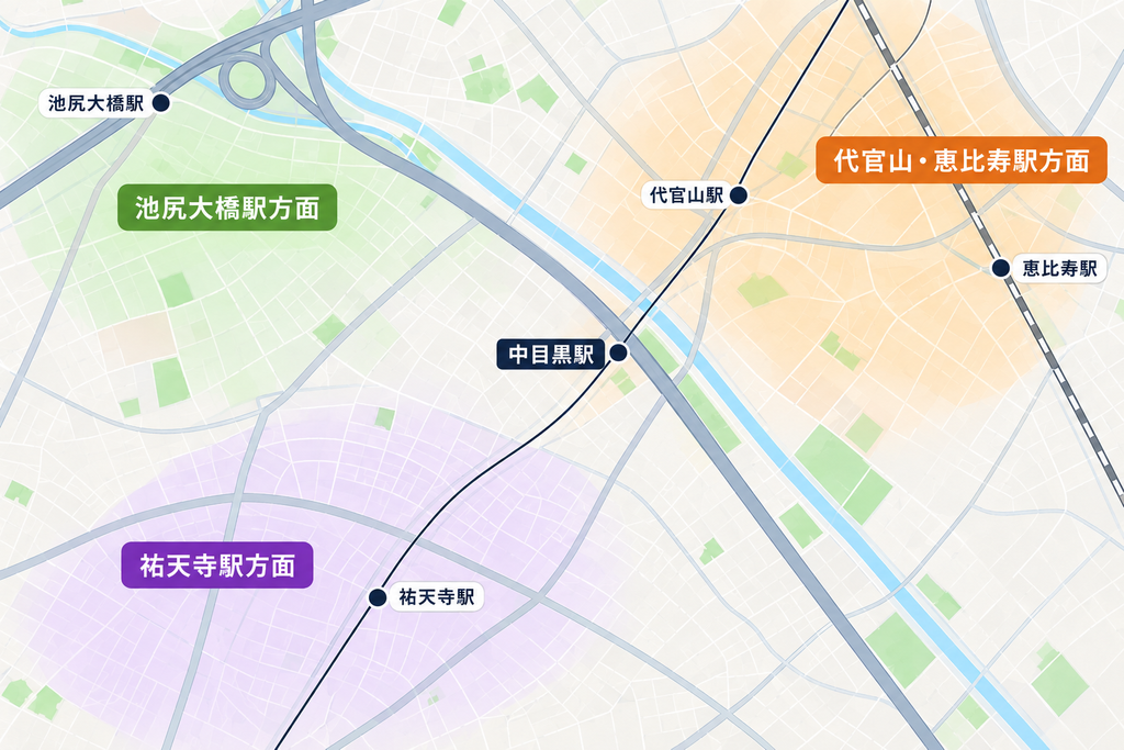 Googleマップをもとに弊社が作成したイメージ